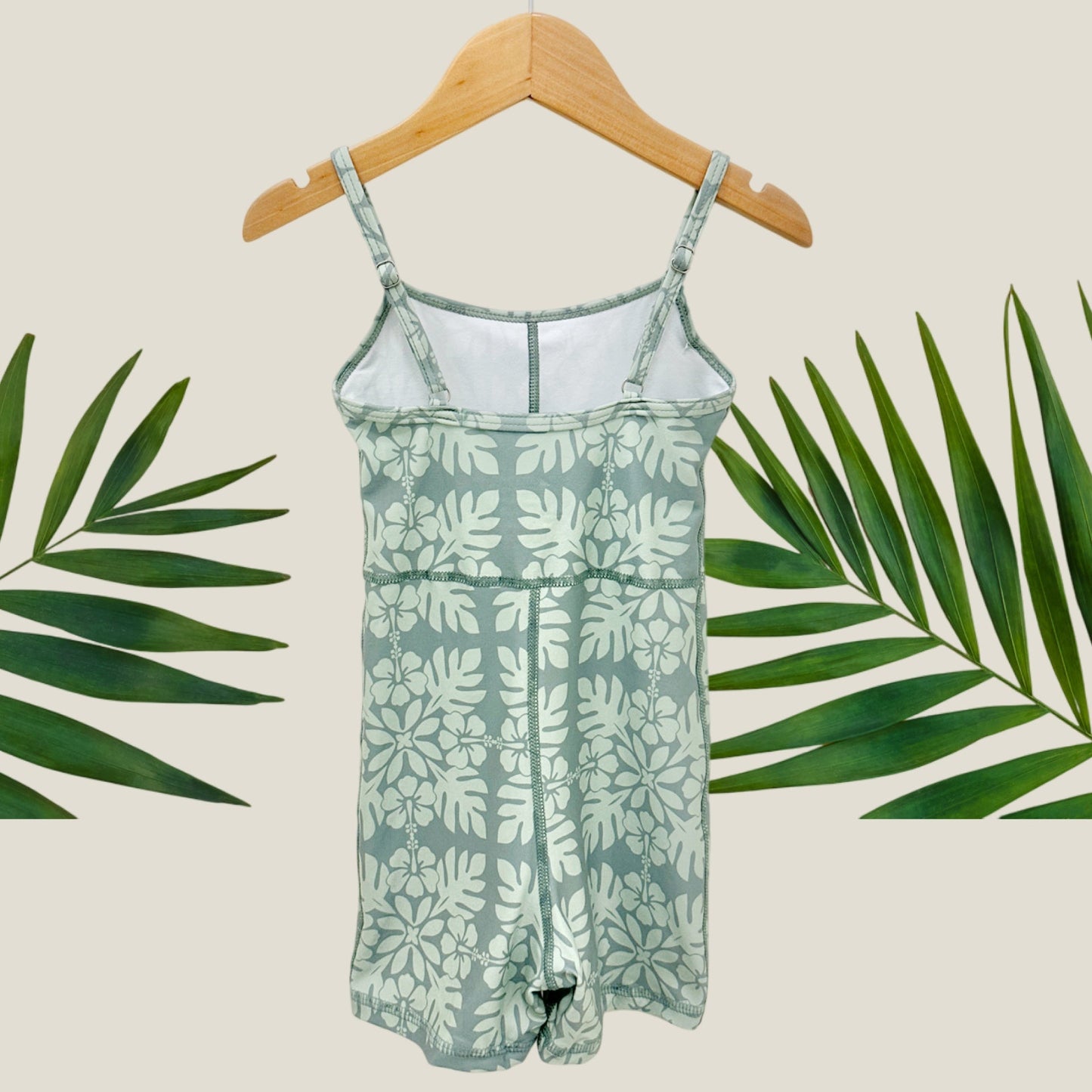 Olive Green Tropical Quilt Sierra Jumpsuit