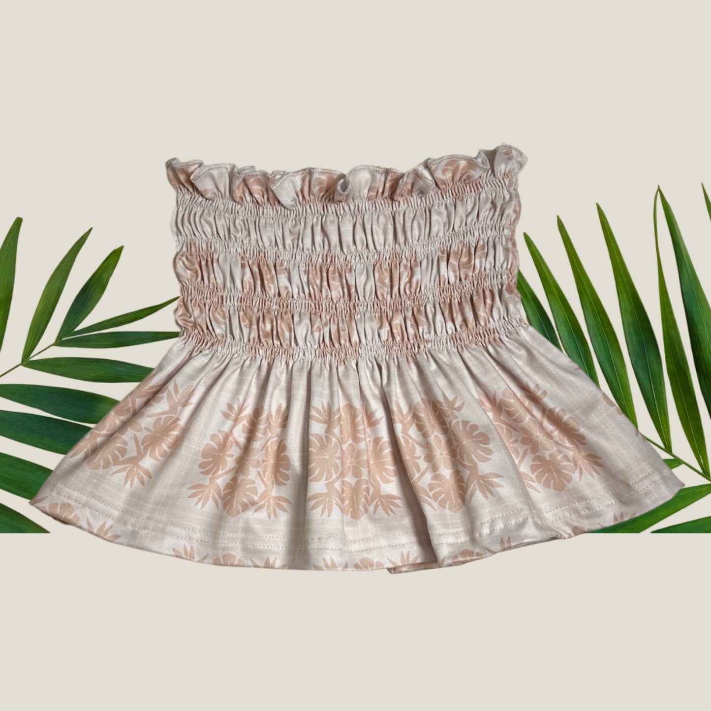 Tropical Cream Palaka Ka'a Tube Top