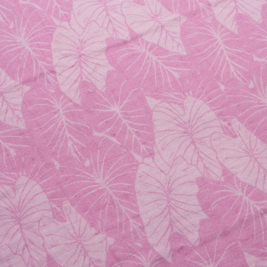 Pink Lo'i Kalo Bamboo Muslin Kapa Moe