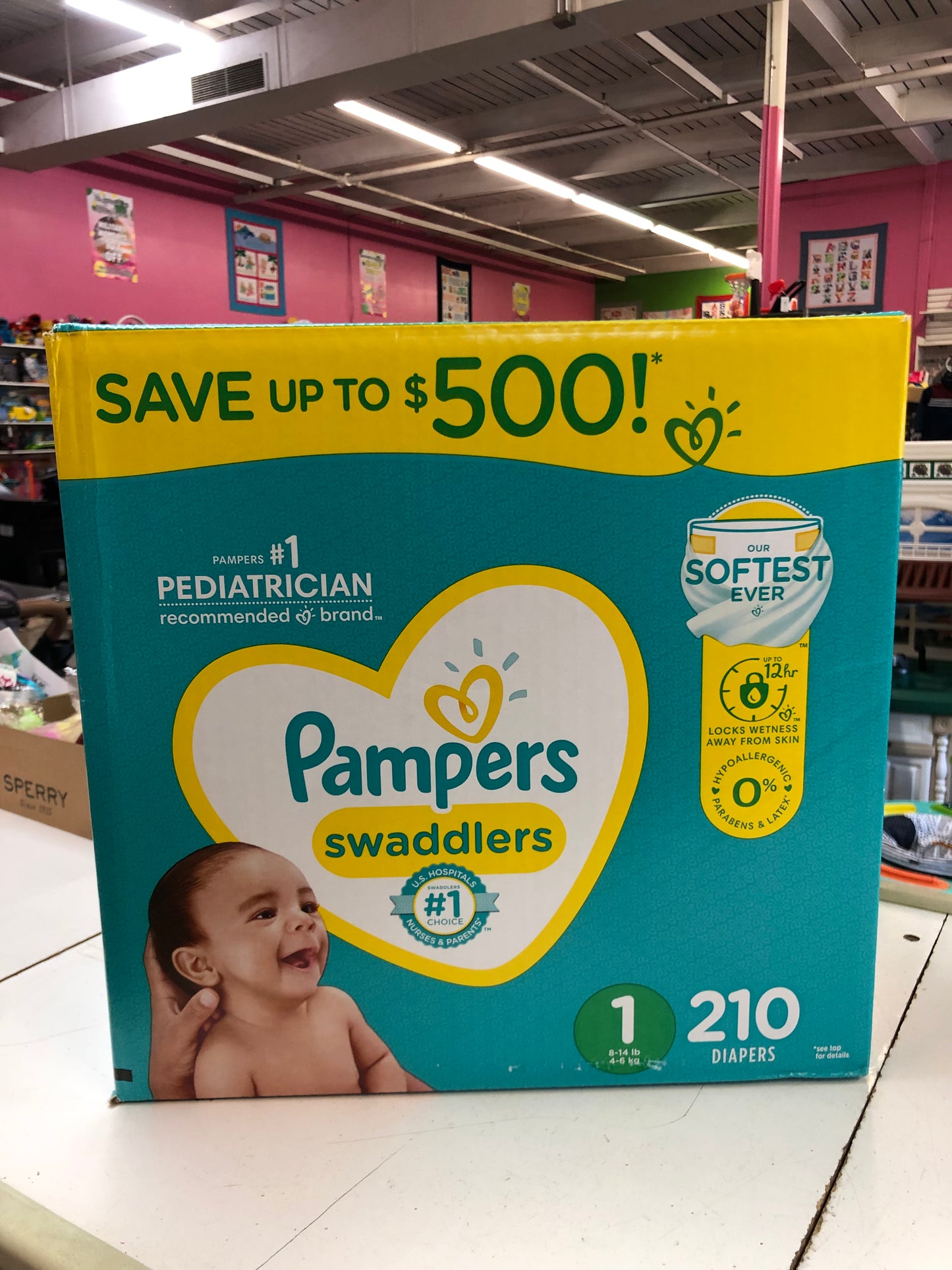 New Pampers Diapers, Size 1