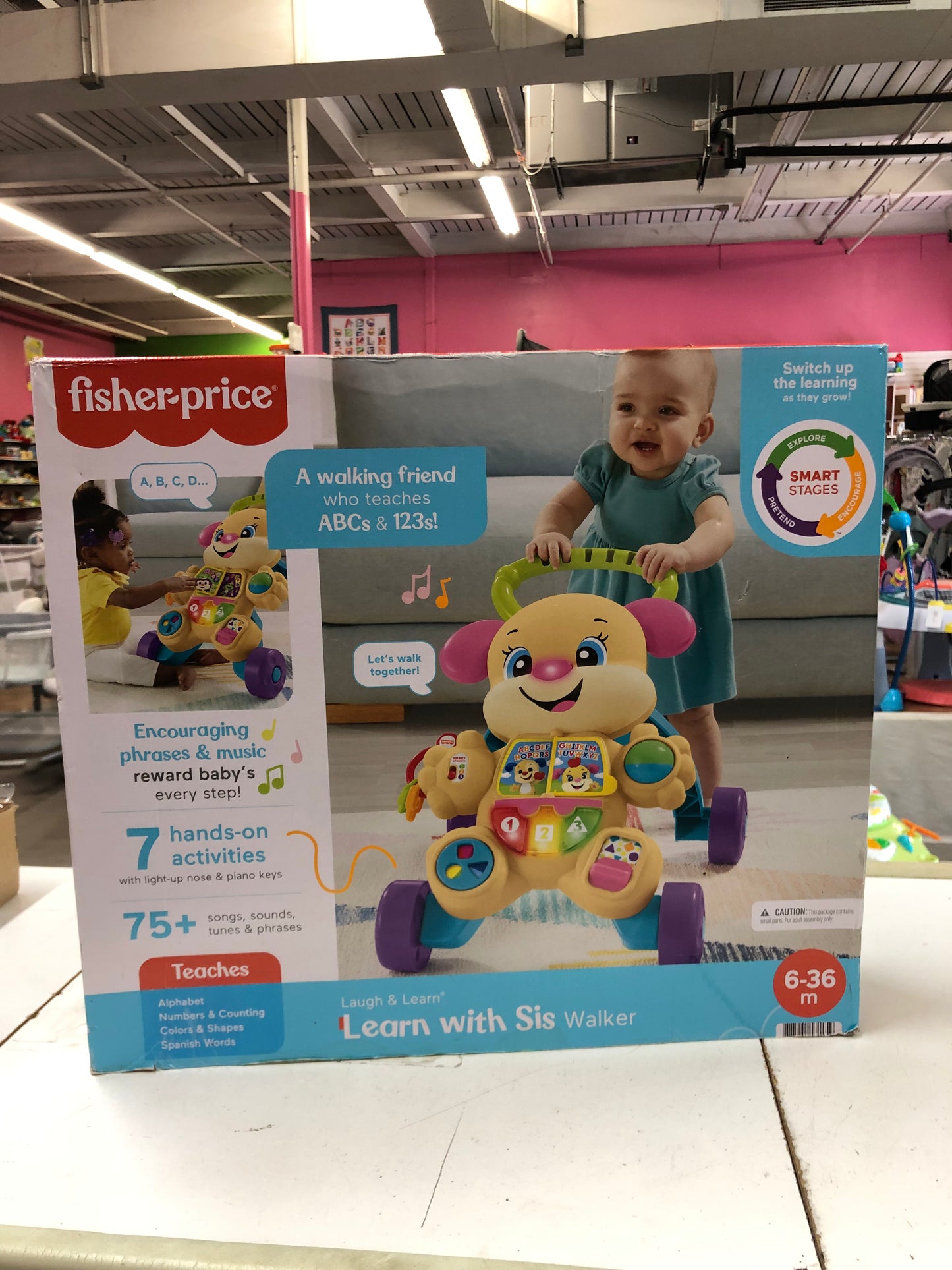 New Fisher Price Sis Push Walker