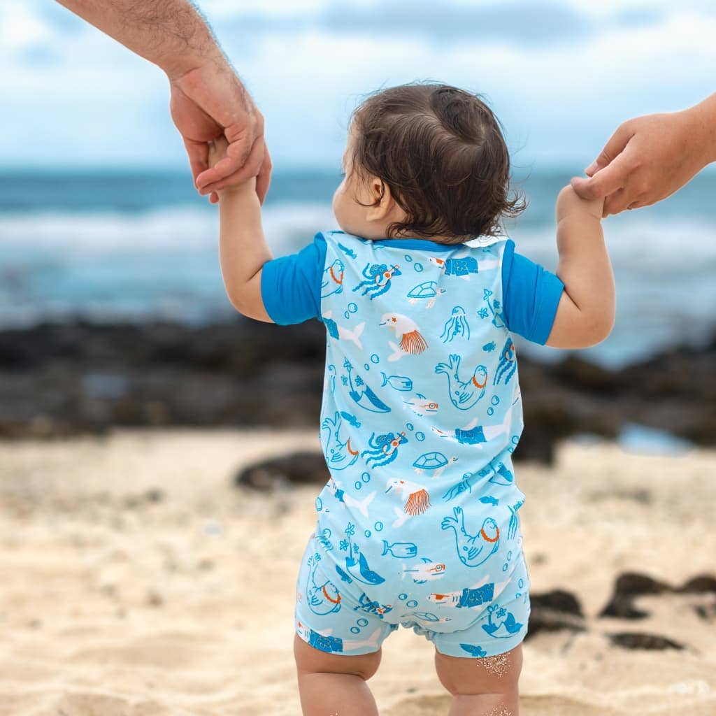 Reef Rascals Shortie Bamboo Romper: 6-12M