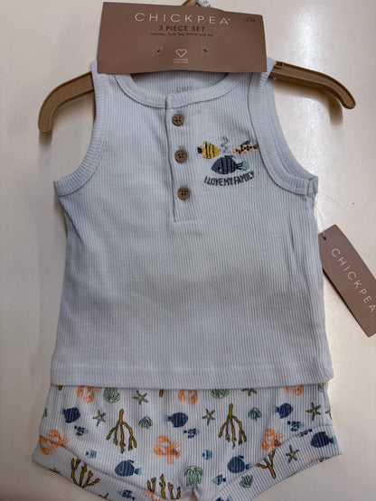 New Blue Chickpea Fish 3pc Set, 12m