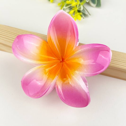 Plumeria Claw Clip, Drk Purple