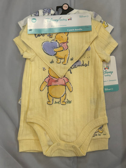 New 4pc Pooh Outfit, Newborn