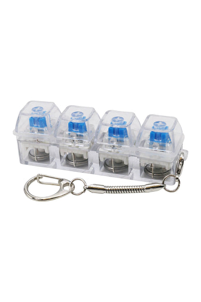 LED Light-Up Clear Clicky Keycap Keychain