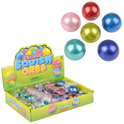 1.6" SQUISH STICKY METALLIC ORBS