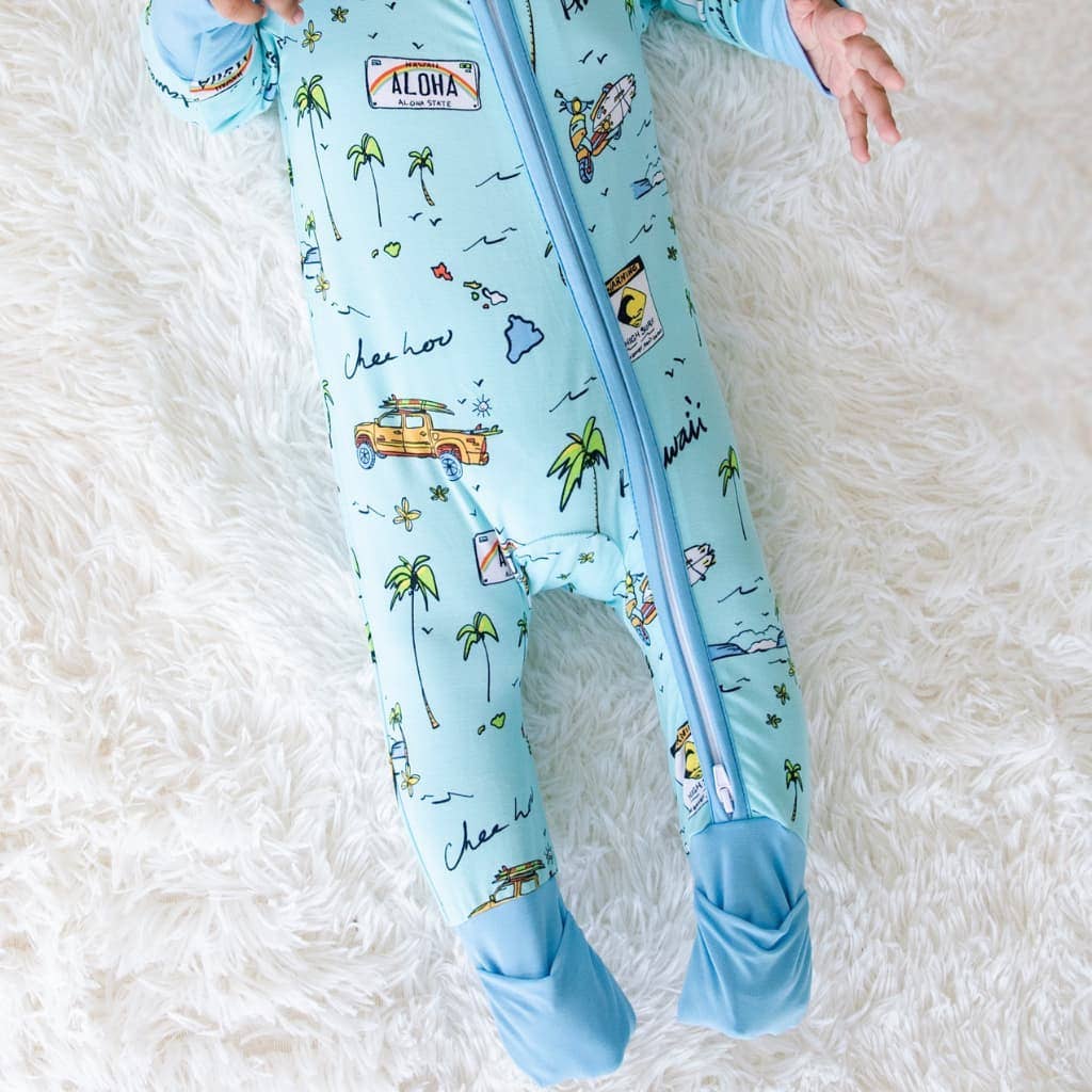 We Go Holoholo Bamboo Coverall: 3-6M