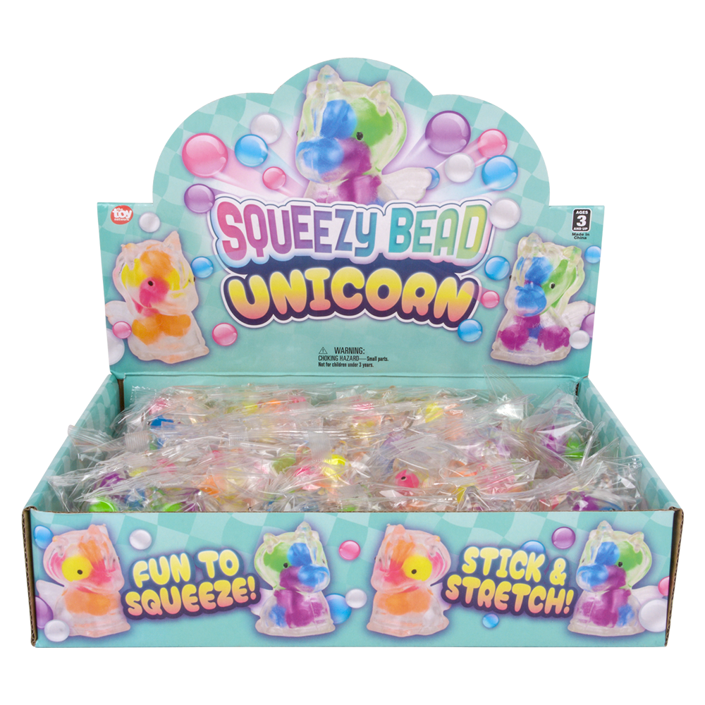 (T) 2" SQUEEZY BEAD UNICORN