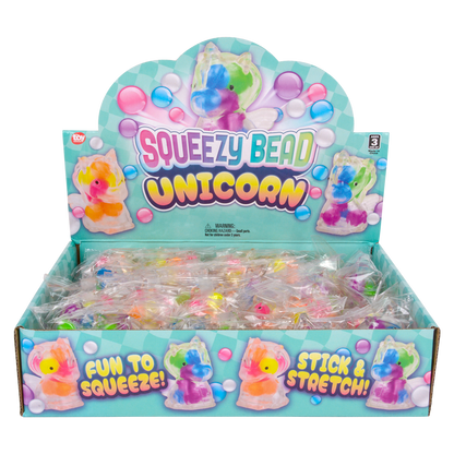 (T) 2" SQUEEZY BEAD UNICORN