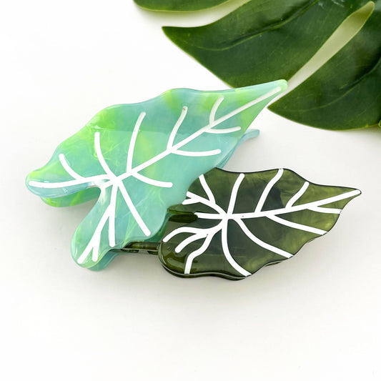 Double Green Kalo Claw Clip