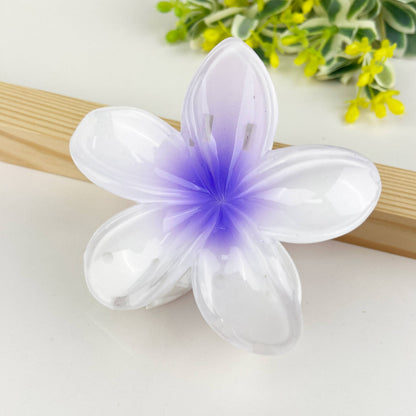 Plumeria Claw Clip, Light Purple
