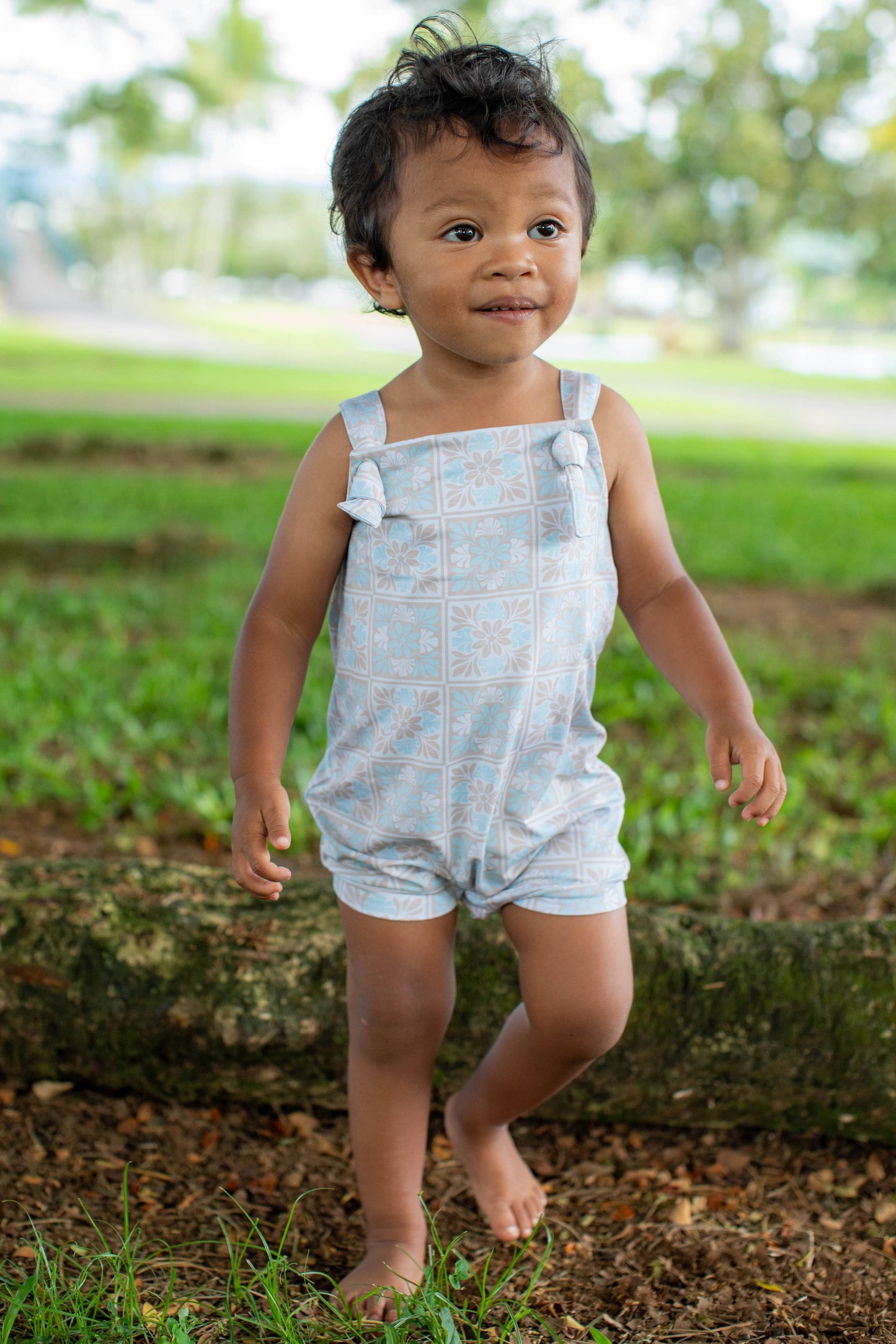 Blue Kuiki Knotted Overall: 12-18MO