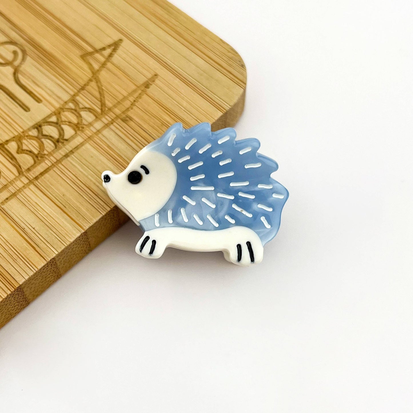 Mini Hedgehog Hair Claw Clip, Animal Hair Clip: Light Gray