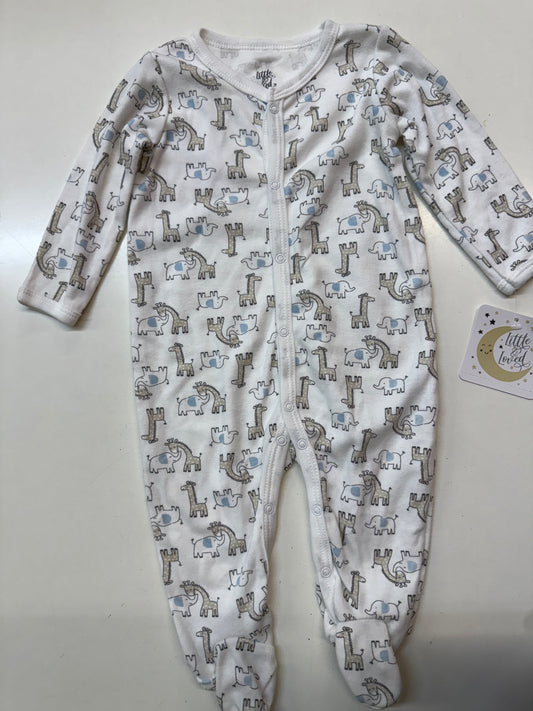 New Elephant and Giraffe Coverall, 6-9m