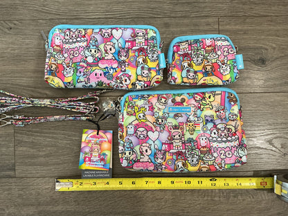 Jujube x Tokidoki Toki 20th Anniversary Collection Be Set 3 Piece Pouch Set
