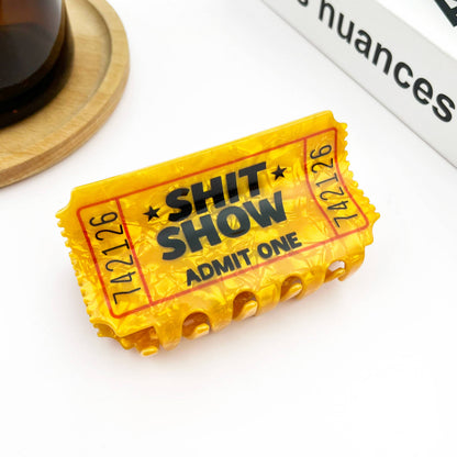 Funny Ticket Hair Claw Clip: Ticket