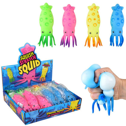 Squish And Stretch Squid 6.25"
