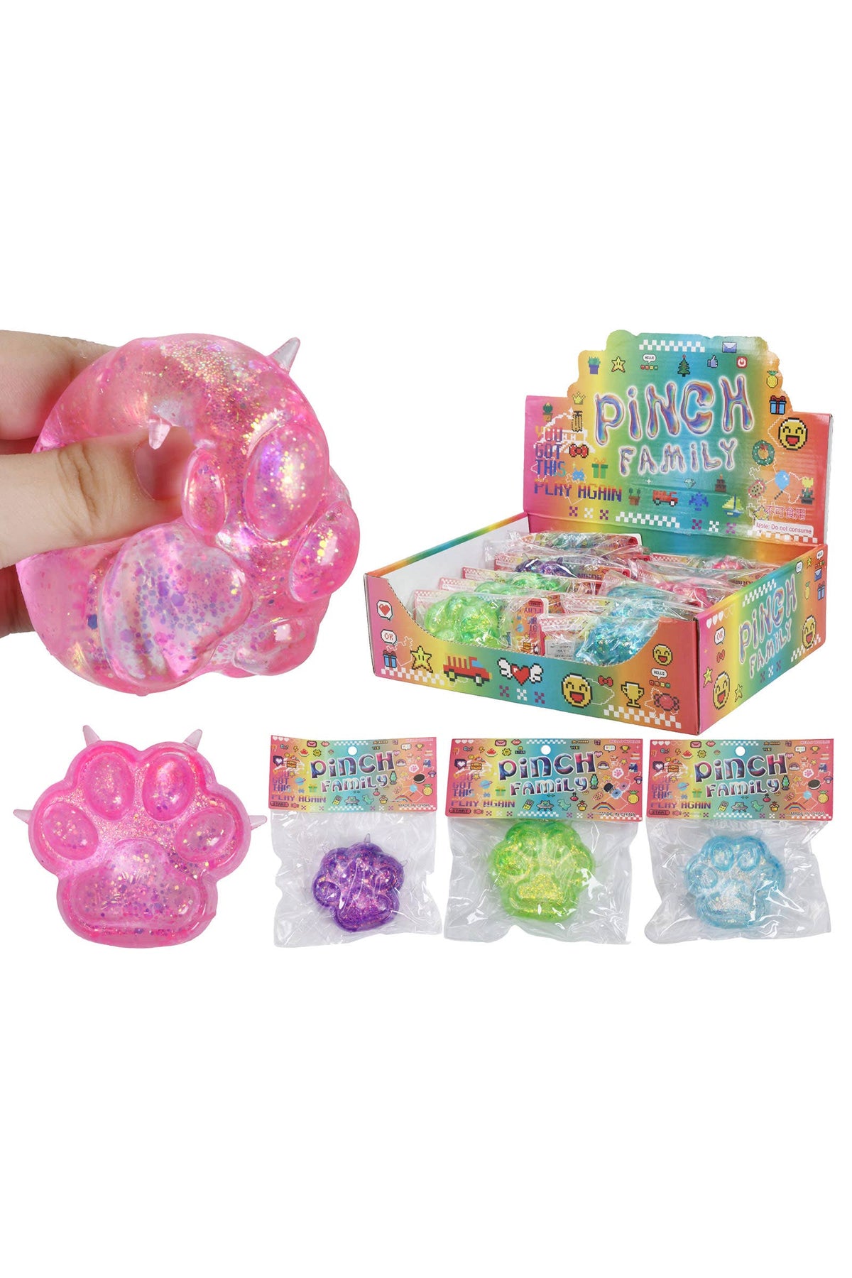Cat Paw Glittery Squishy