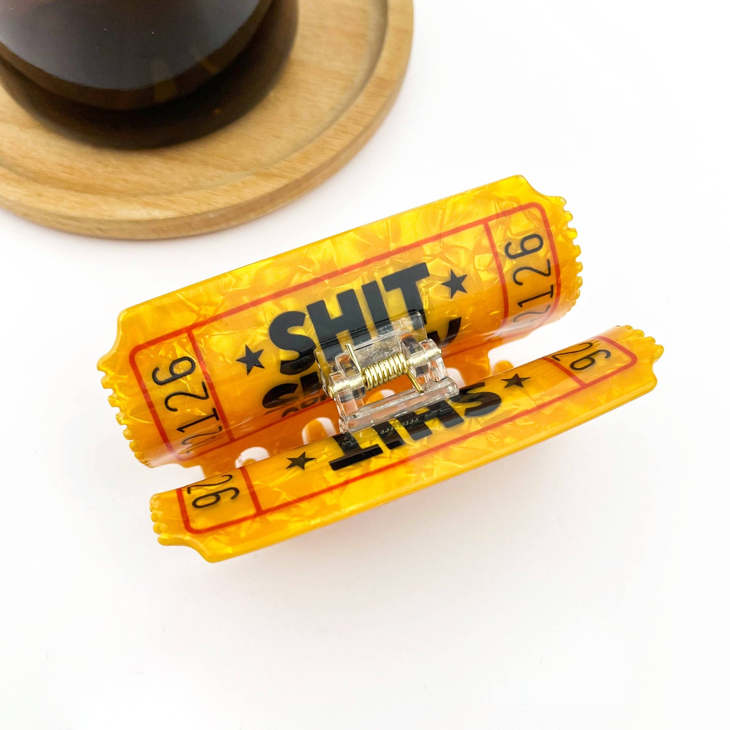 Funny Ticket Hair Claw Clip: Ticket