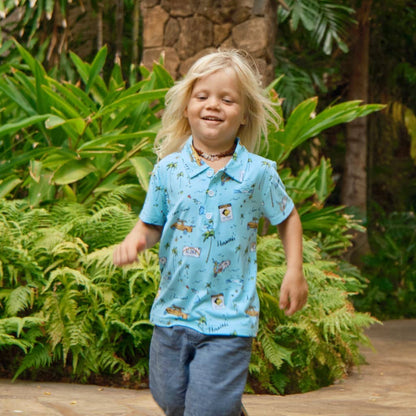 We Go Holoholo Bamboo Polo Shirt: 3T