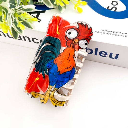Rooster Hair Claw Clip