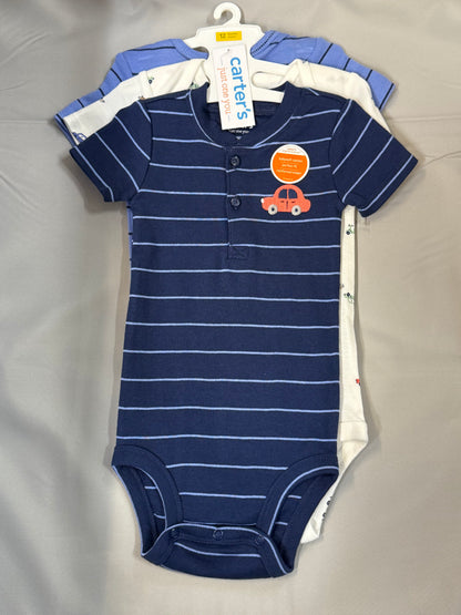 New 3pc Carter’s Bodysuits, 12m