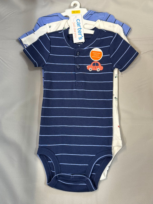 New 3pc Carter’s Bodysuits, 12m