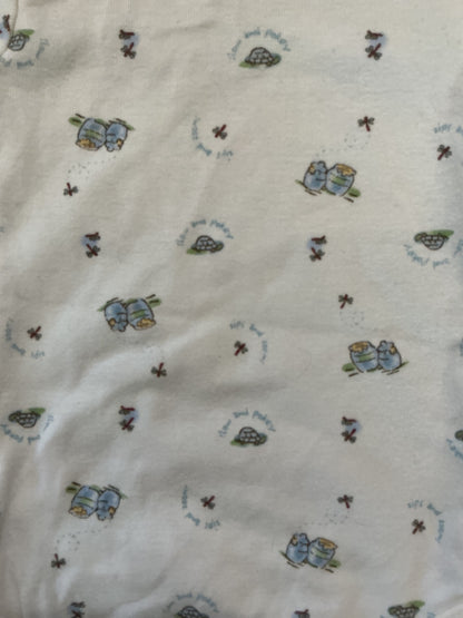vintage classic pooh romper, one piece, blue white yellow turtle honey size 3-6 months ￼￼