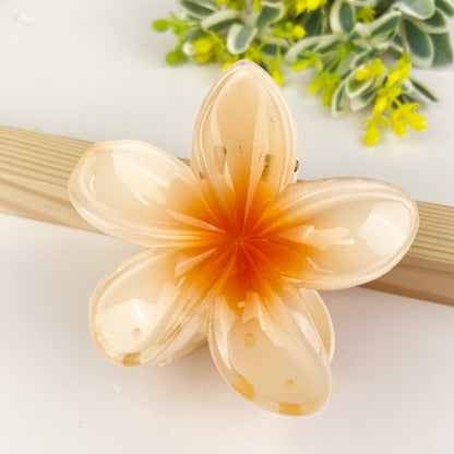 Plumeria Claw Clip, Light Purple
