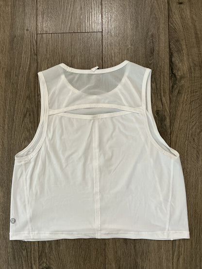 Lululemon white Align Racerback sculpt Tank Top reflective women's small XS 2