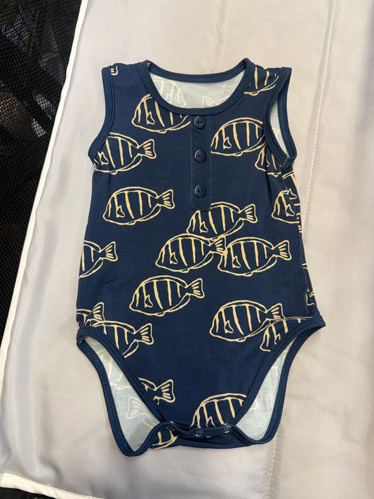 Navy Manini Onesie