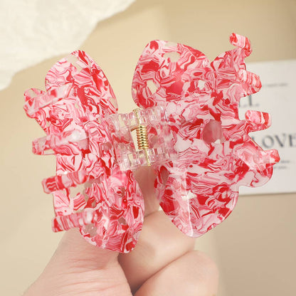 Orchid Claw Clip, Red