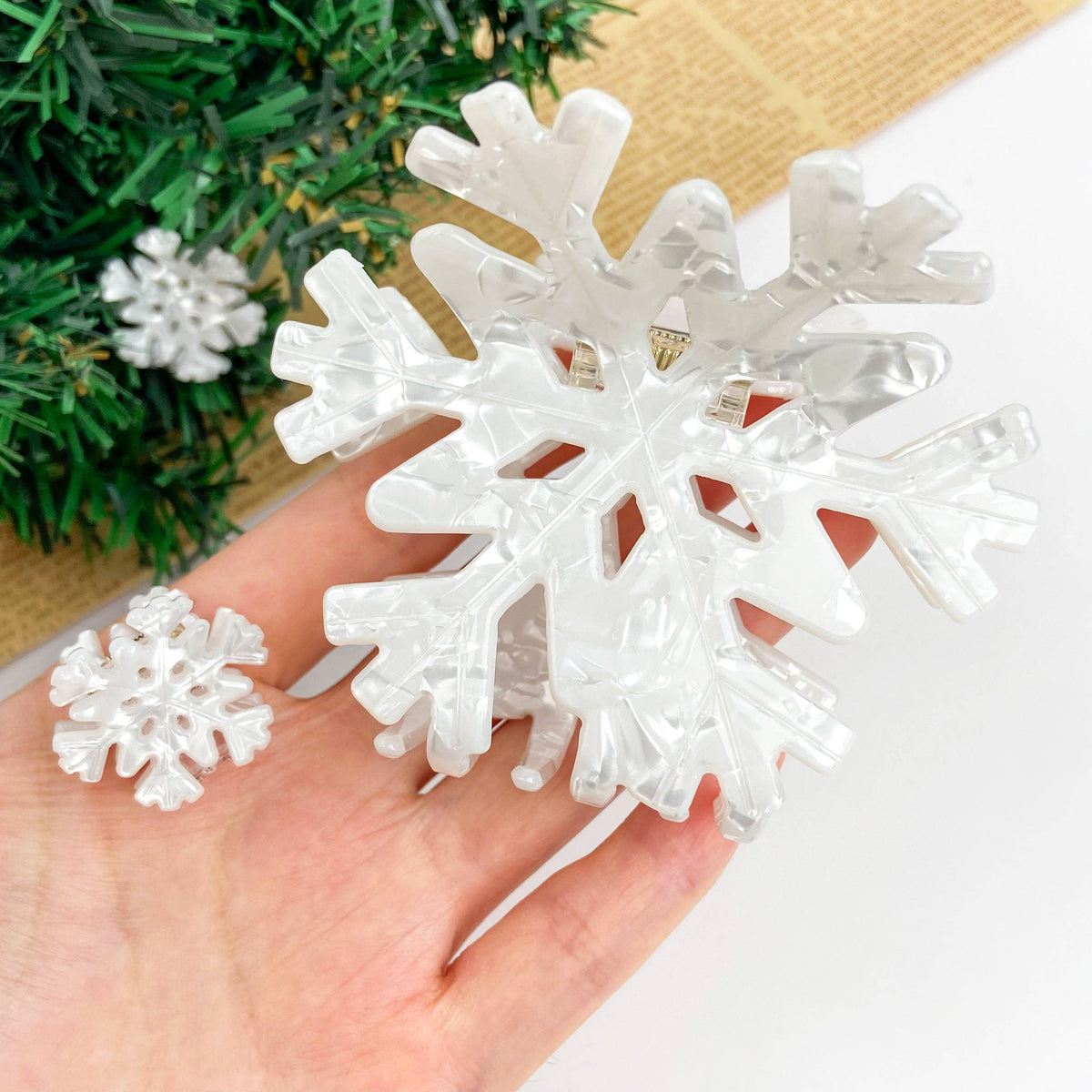Snowflake Hair Claw Clip