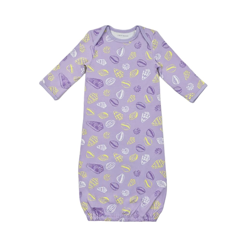 Shell Pop Bamboo Layette Gown: 3-6M