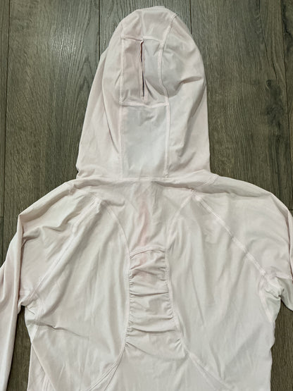 Lululemon Pullover Hoodie Shirt Womens 6 Light Peach Quarter Zip Athletic Ladies