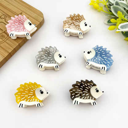 Mini Hedgehog Hair Claw Clip, Animal Hair Clip: Pink