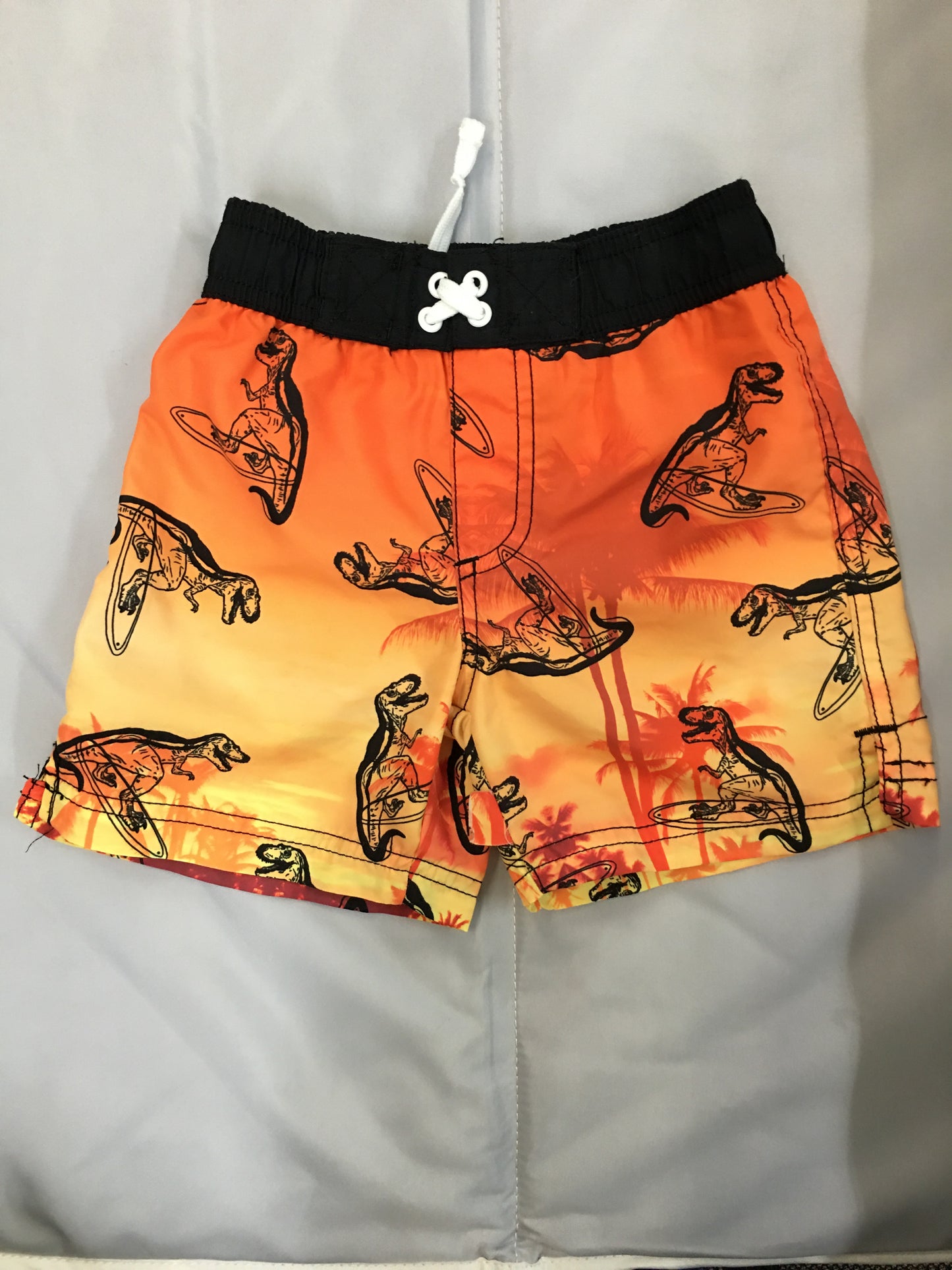 Dinosaur Orange Swim Shorts, 24months