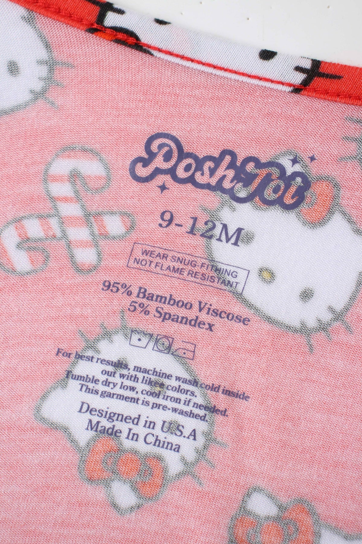 PoshTOT Sanrio Hello Kitty Red Romper: 3-6M