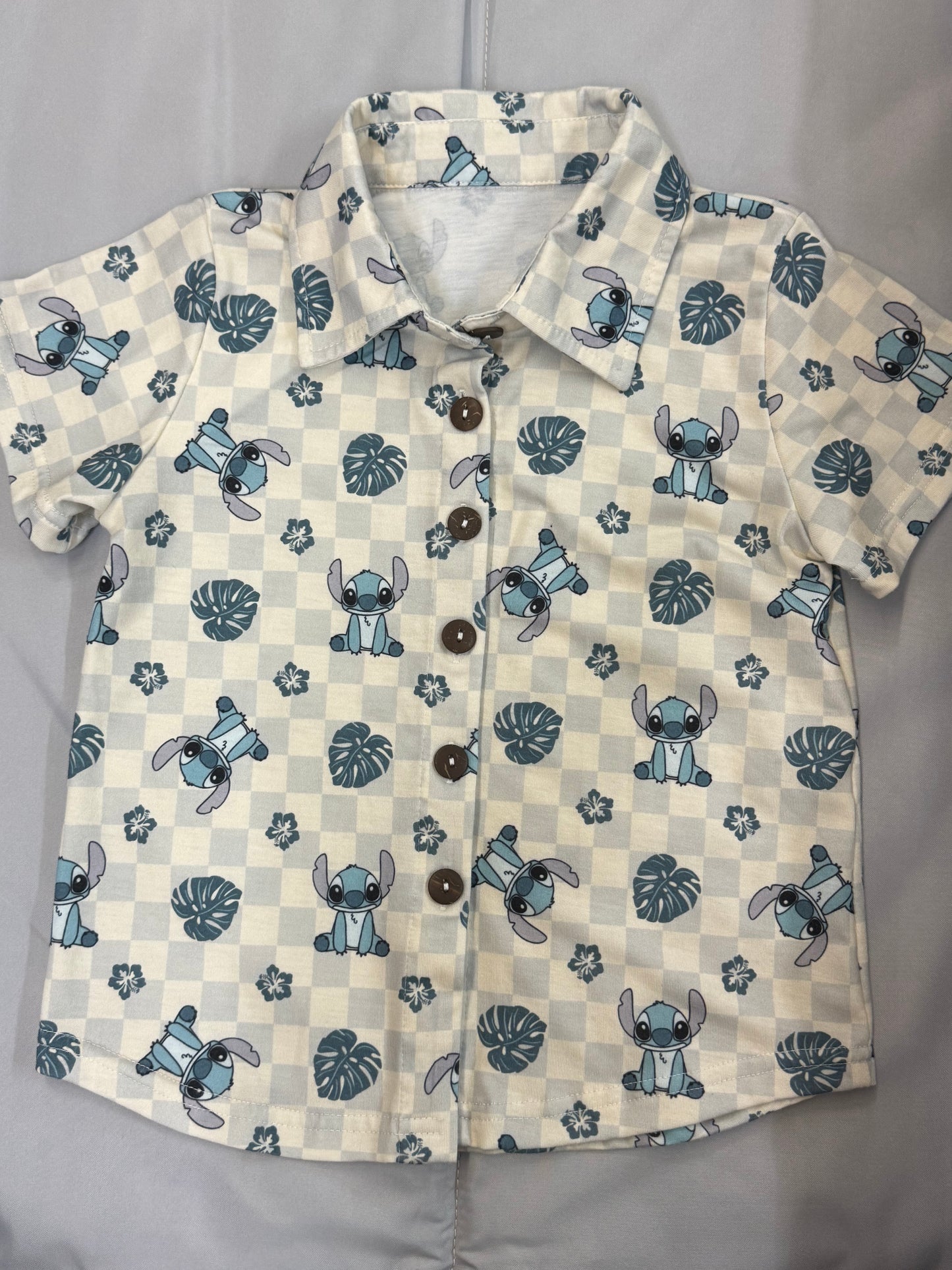 Stitch Button Up, 3-4T