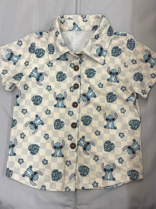 Stitch Button Up, 3-4T