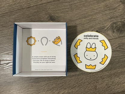 miffy crown lamb, baby hat, yellow silicone, Miffy, and friend sticker ￼