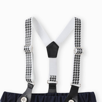 Bow Tie Shirt Shorts Set: Green / 3-4 Years