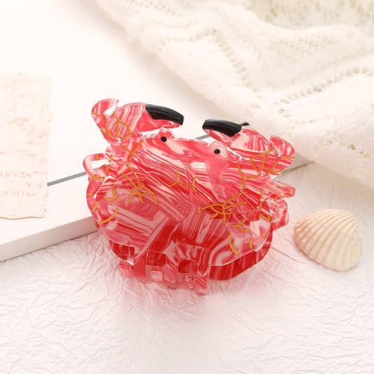 Cute Ocean Creature Hair Clip, Seahorse & Crab Hair Claw: Crab