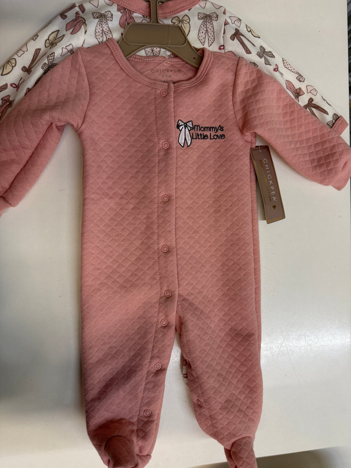 New Mommy’s Little Love & Bow Coveralls 2pk, 0-3m