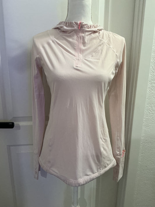 Lululemon Pullover Hoodie Shirt Womens 6 Light Peach Quarter Zip Athletic Ladies