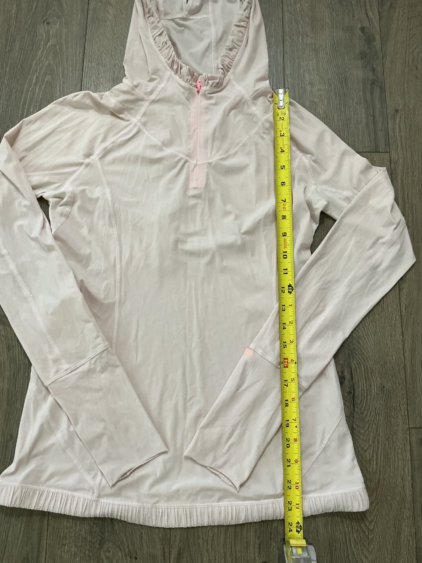 Lululemon Pullover Hoodie Shirt Womens 6 Light Peach Quarter Zip Athletic Ladies