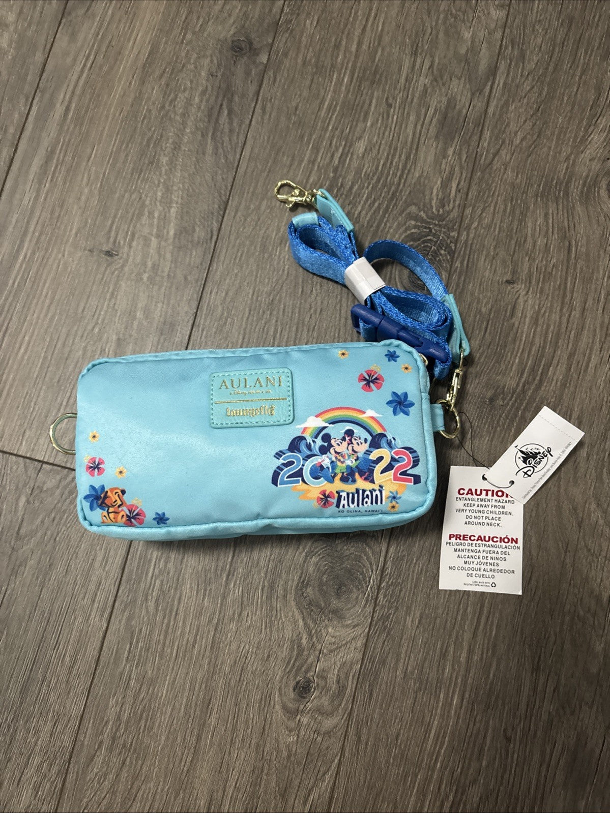 NEW Disney Aulani Resort Loungefly Bag Crossbody Purse Hawaii Hawaiian Blue 2022