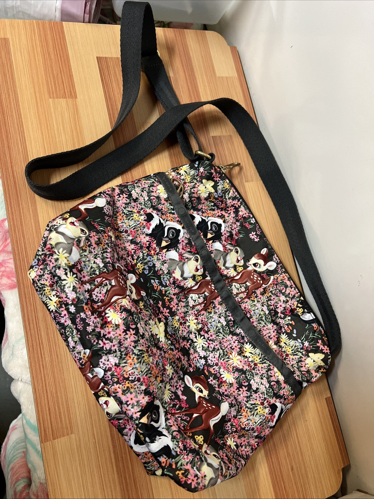 Bambi Disney LeSportSac LeSport Crossbody Shoulder Purse Bag Thumper Flower