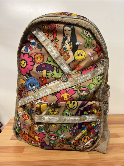Tokidoki x LeSportsac Backpack Cactus Spring Flower Beige